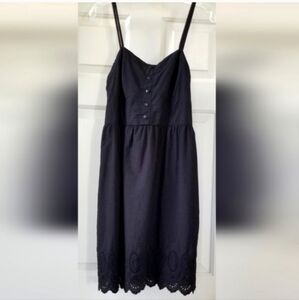 Xhilaration 100% Cotton Black Spagetti Strap Sundress XL